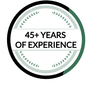 45+ Years Of Experience Badge